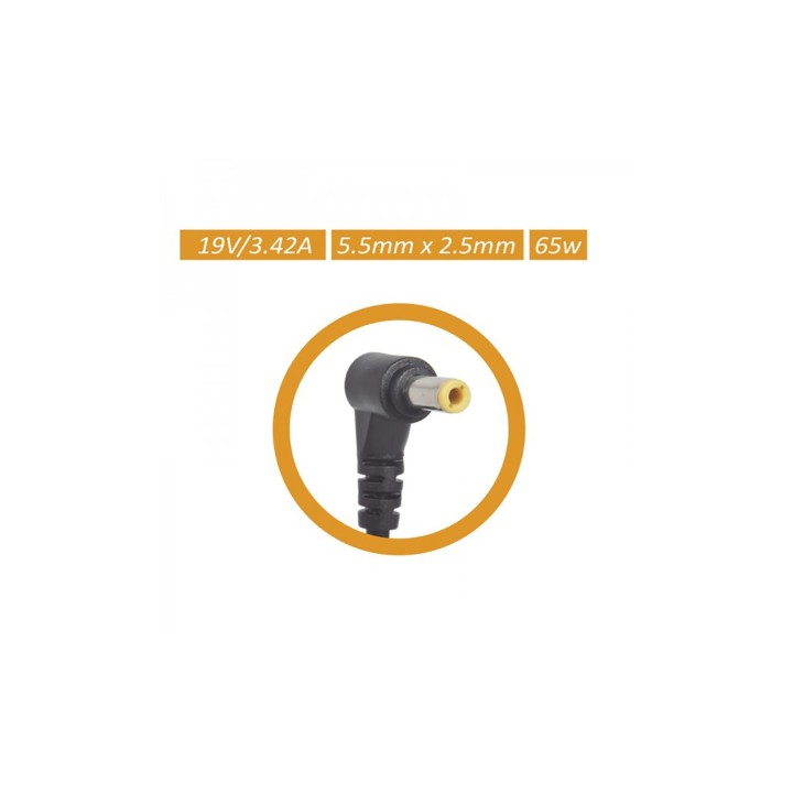 CARGADOR PORTATIL APPROX ESPECIFICO TOSHIBA 65W 5.25 x 2.5mm APPA09