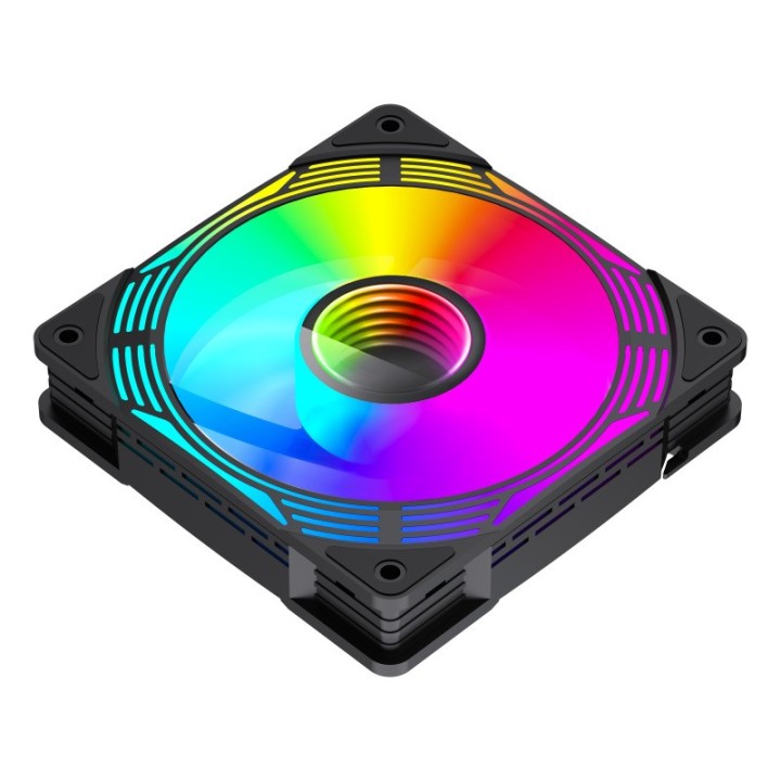 VENTILADOR GM 12CM ADICIONAL GAMING CHASIS ARGB SILENCIOSO BLACK