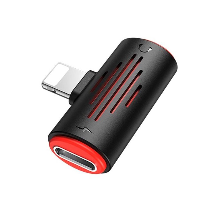 Borofone Bv6 divisor de auriculares lightning negro