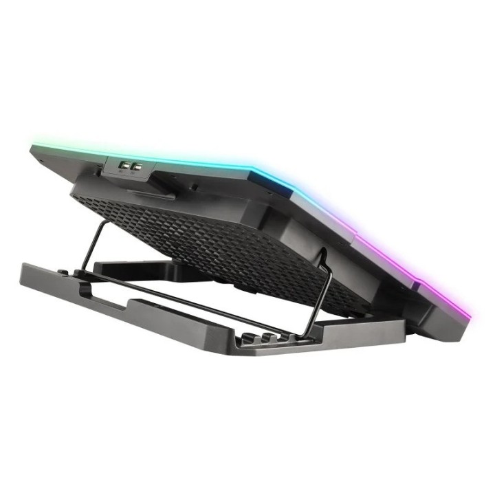 SOPORTE + VENTILADOR NOTEBOOK NGS HEROSTAND RGB BLACK + SOPORTE SMARTPHONE