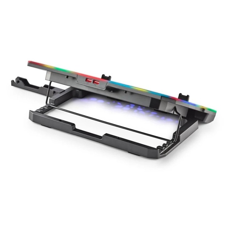 SOPORTE + VENTILADOR NOTEBOOK NGS HEROSTAND RGB BLACK + SOPORTE SMARTPHONE