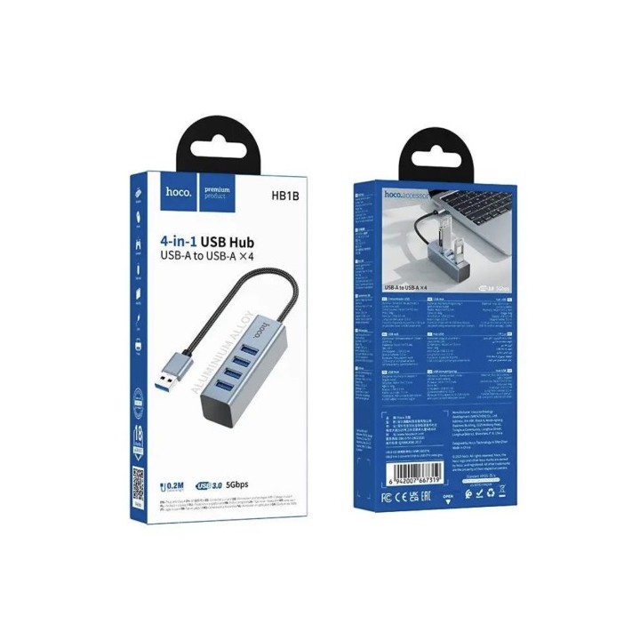 Adaptador USB Hoco HB1B USB a 4x USB 3.0