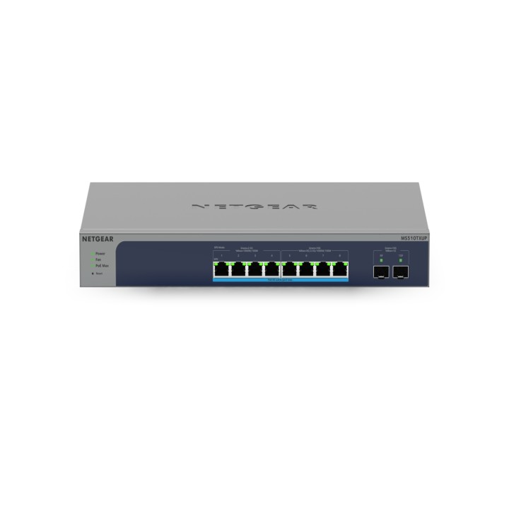 Netgear MS510TXUP switch Gestionado L2/L3/L4 10G Ethernet (100/1000/10000) EnergÍ­a sobre Ethernet (PoE) Gris, Azul
