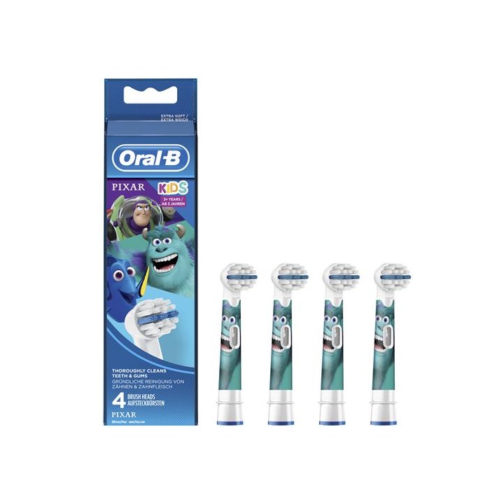 Braun Oral-B 4 Cabezales de Recambio Pixar Kids 3+ Years (EB10-4)