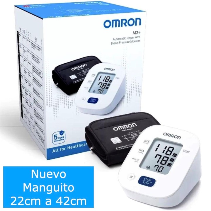 Omron M2+ Tensiómetro con memoria y Manguito 22-42cm Hem-7146-E