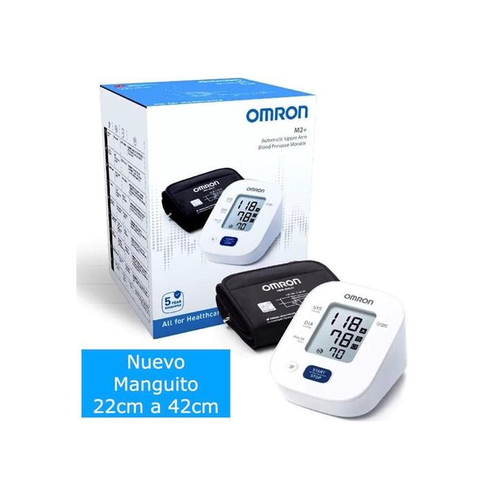 Omron M2+ Tensiómetro con memoria y Manguito 22-42cm Hem-7146-E