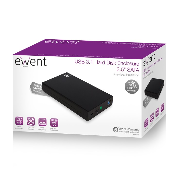 CAJA 3.5 EWENT EW7056 USB 3.1 SATA