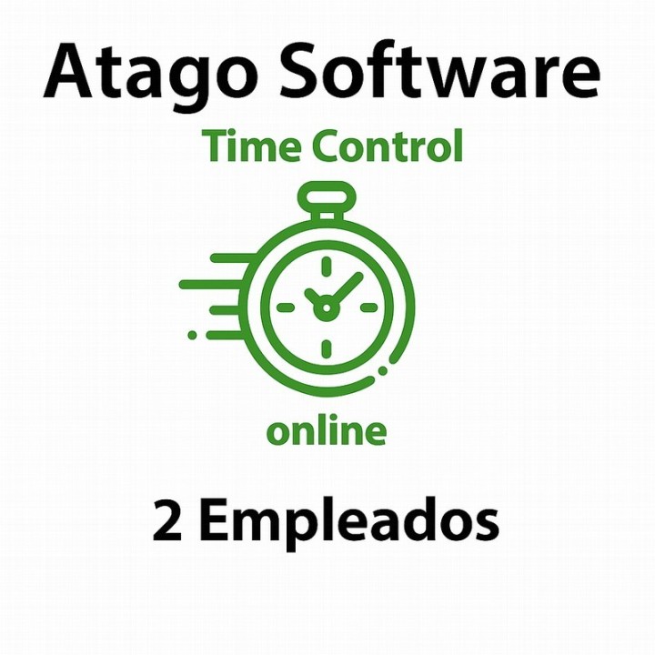 TIME CONTROL DE PRESENCIA ATAGO EN LA NUBE 2 EMPLEADOS ( ANUAL )