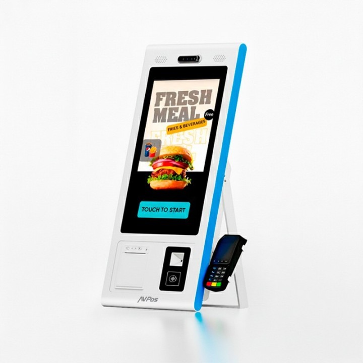 KIOSKO AUTOSERVICIO AVPOS SMARTLINE 22 OCTA/8GB/128GB/WIFI/PRINTER/2D ANDROID13