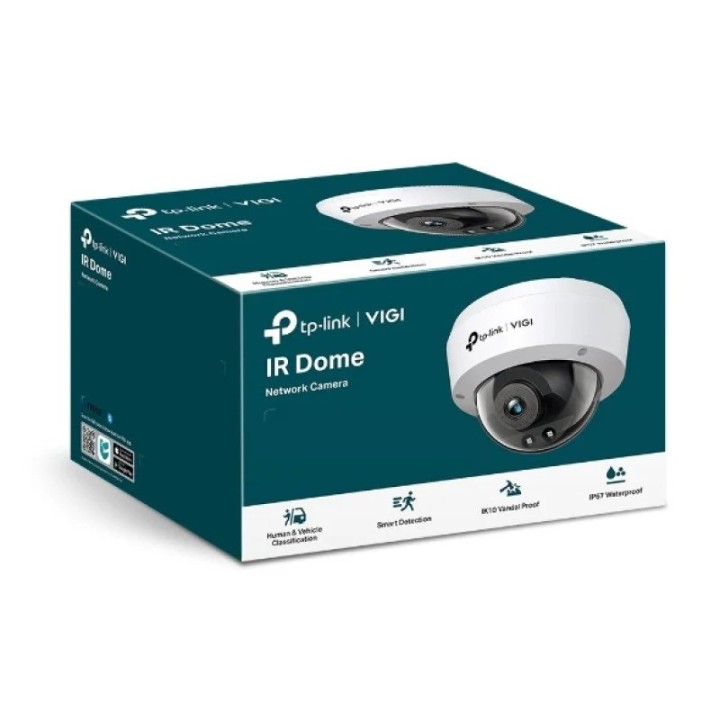 CAMARA IP TP-LINK VIGI DOMO INTERIOR/EXTERIOR 4MP 4MM IR 30M IP67/IK10 POE