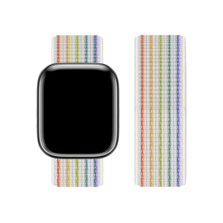 Hoco iWatch WA02 Original Series Loop Type Nylon Strap (38/40/41mm) Reflective Rainbow Edition
