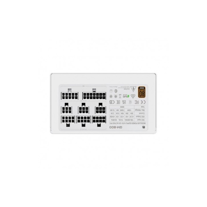 FUENTE DE ALIMENTACION GM 800W FULL MODULAR 80+ BRONZE WHITE