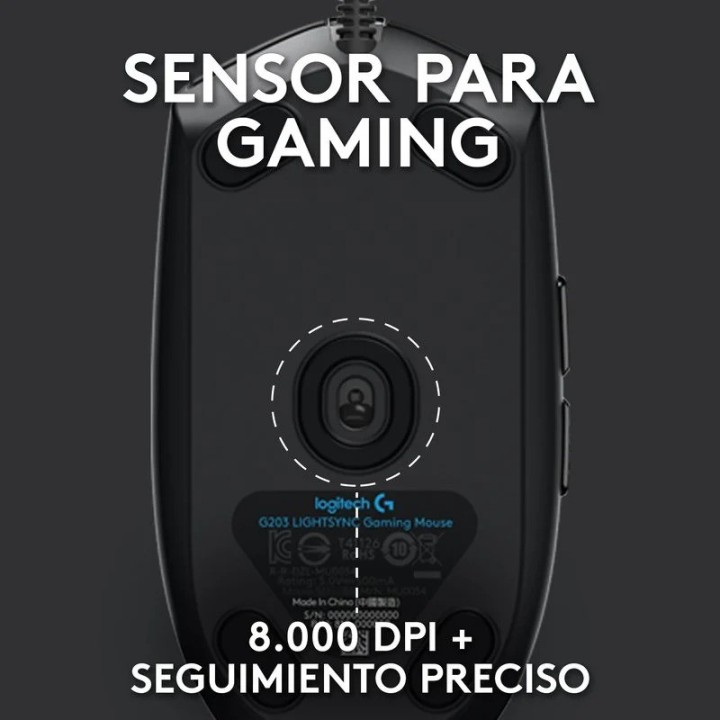 RATON LOGITECH G102 LIGHTSYNC RGB USB BLACK