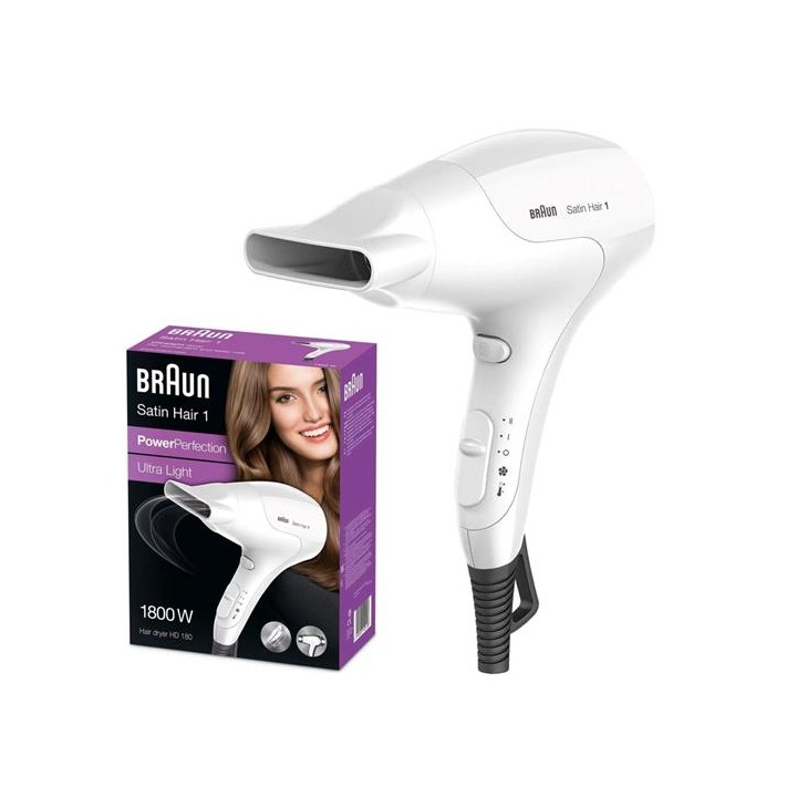 Braun HD180E Secador Pelo ligero 1.800w Blanco