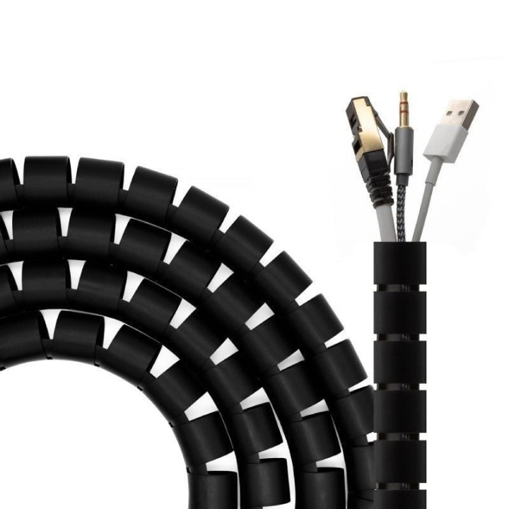 ORGANIZADOR DE CABLE AISENS FLEXIBLE 25MM 3M BLACK