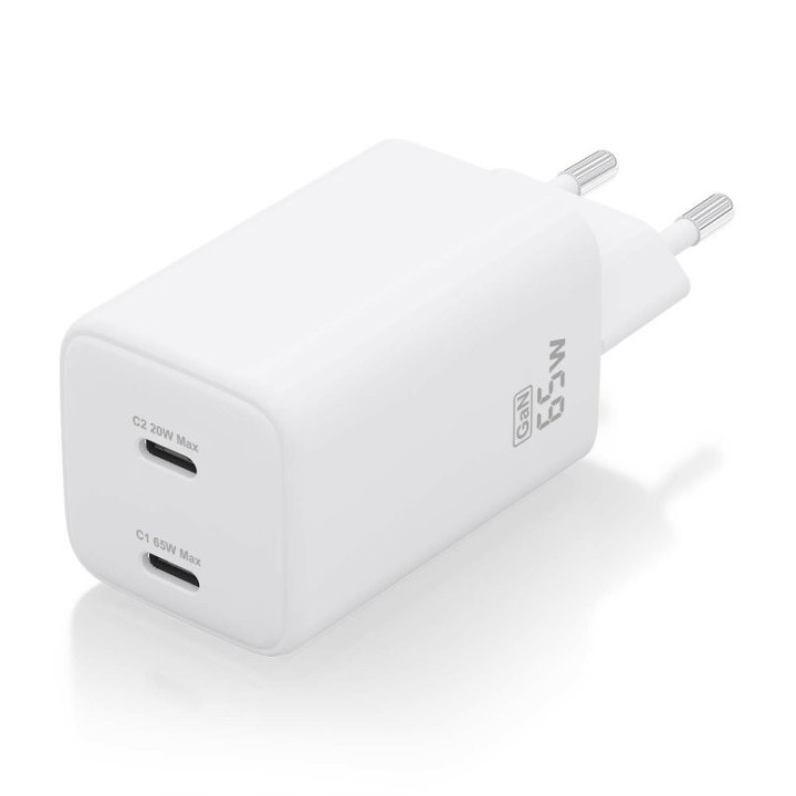 CARGADOR DE PARED AISENS GAN 2XUSB-C 65W WHITE