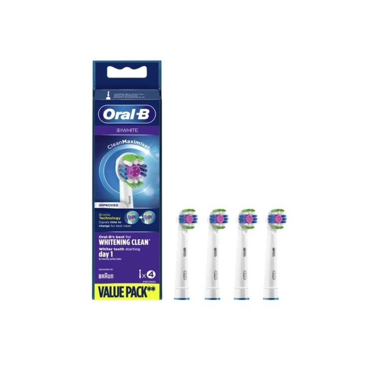 Braun Oral-B 4 Cabezales de Recambio 3D White (EB18PRB-4)