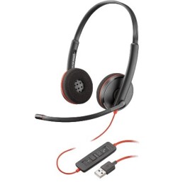 AURICULAR + MICROFONO POLY BLACKWIRE 3220 BIAURAL USB-A