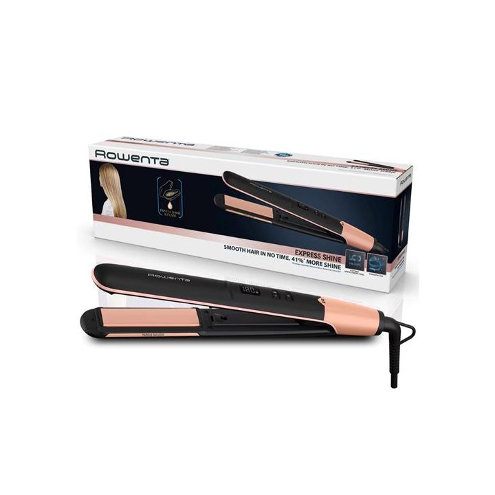 Rowenta SF4620F0 Plancha de Pelo Express Shine Papaya con Display Digital