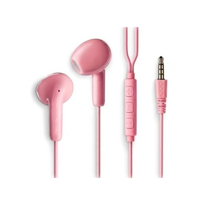 AURICULARES + MICROFONO NGS DRIFT IN EAR JACK 3,5MM PINK