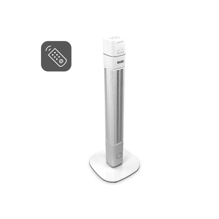 Svan SVVE02360TR Ventilador Torre 36 60W Display Blanco con Mando 3V