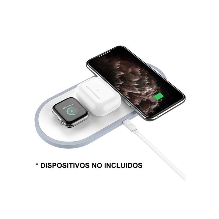 Cargador Inalámbrico 10W Hoco CW24 3-1 Blanco