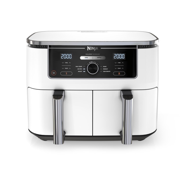 Ninja AF400EU Doble 9,5 L Independiente 2470 W Freidora de aire caliente Blanco