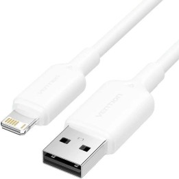 CABLE VENTION USB-A 2.0 - LIGHTNING 2.4A 1M WHITE