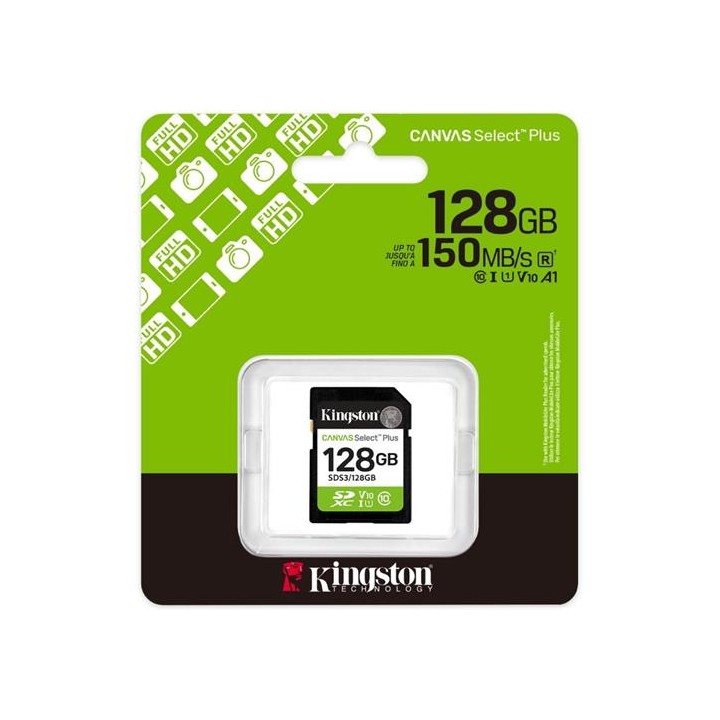 Memoria SDXC 128GB Kingston 150MB/s SDS3/128GB