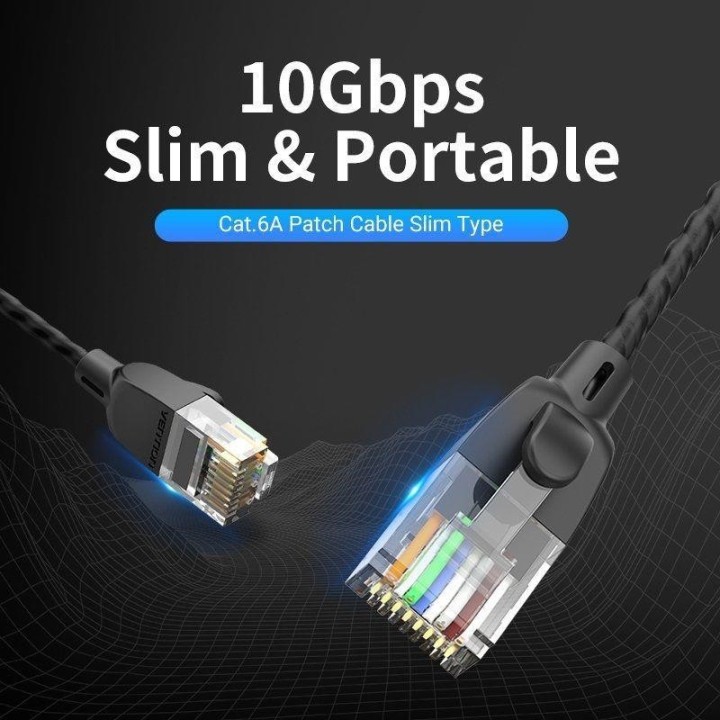 CABLE DE RED CAT6A UTP 1.5M VENTION BLACK