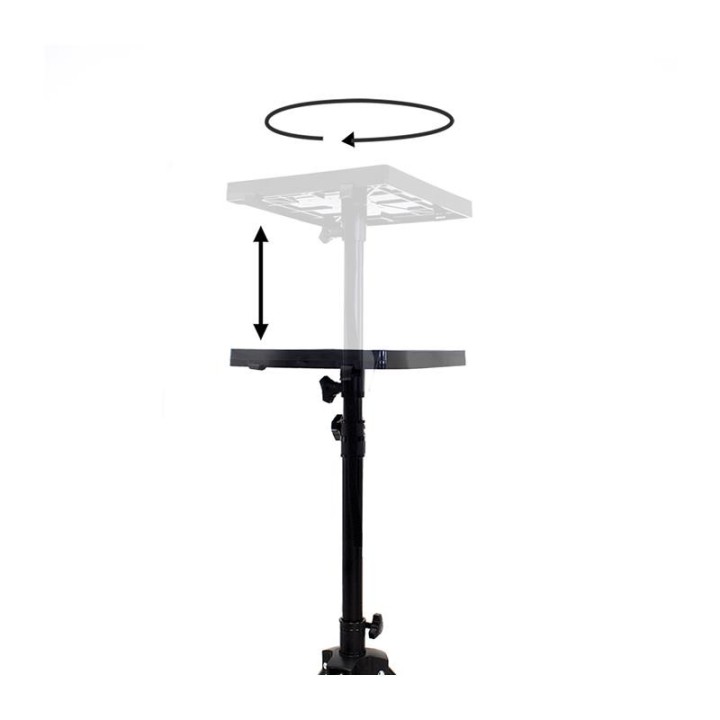 MESA SOPORTE TRIPODE PROYECTOR-PORTATIL REG.ALTURA 1.5M BLACK