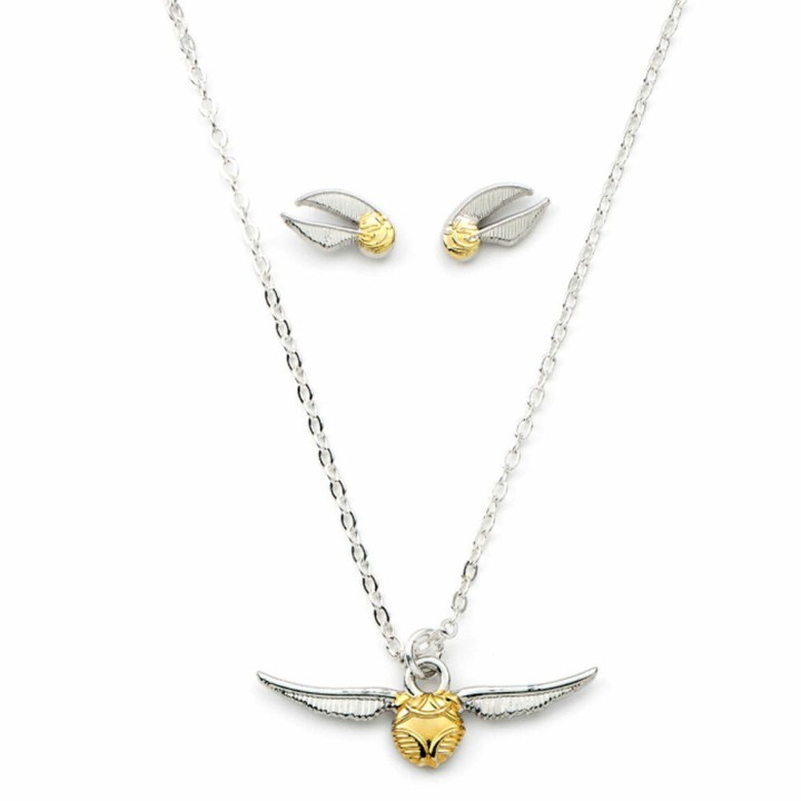 Set colgante + pendientes Golden Snitch Harry Potter