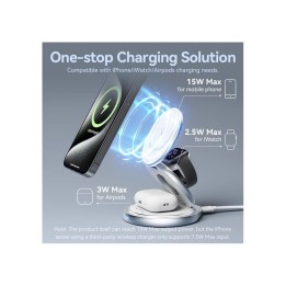 BASE CARGADOR VENTION SMARTPHONE/APPLE WATCH/AURICULARES WIRELESS SILVER