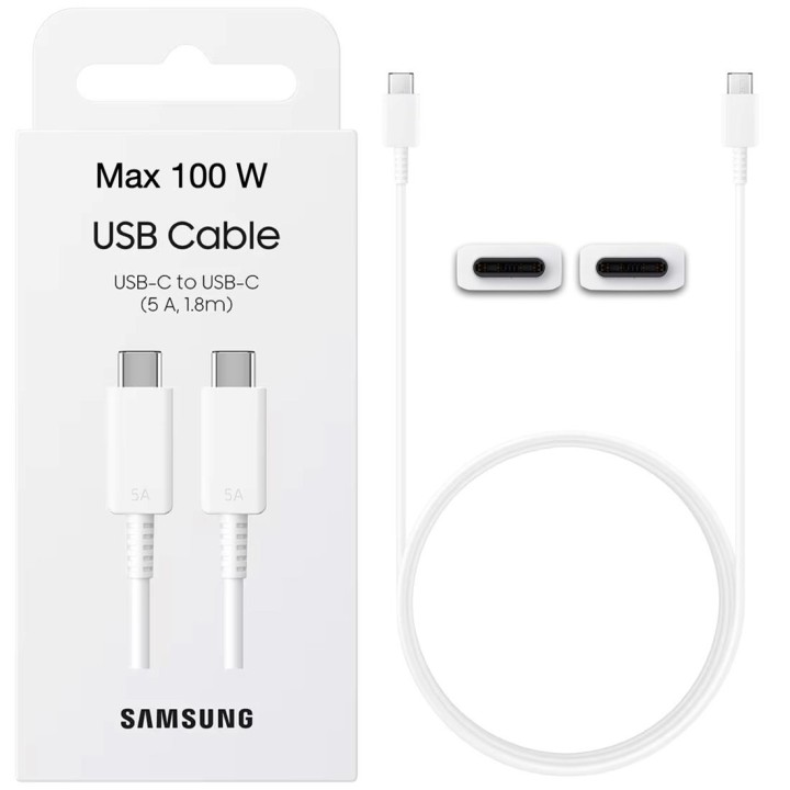 Samsung Cable USB-C a USB-C 5A 1.8 Metros Blanco (EP-DX510JWE)