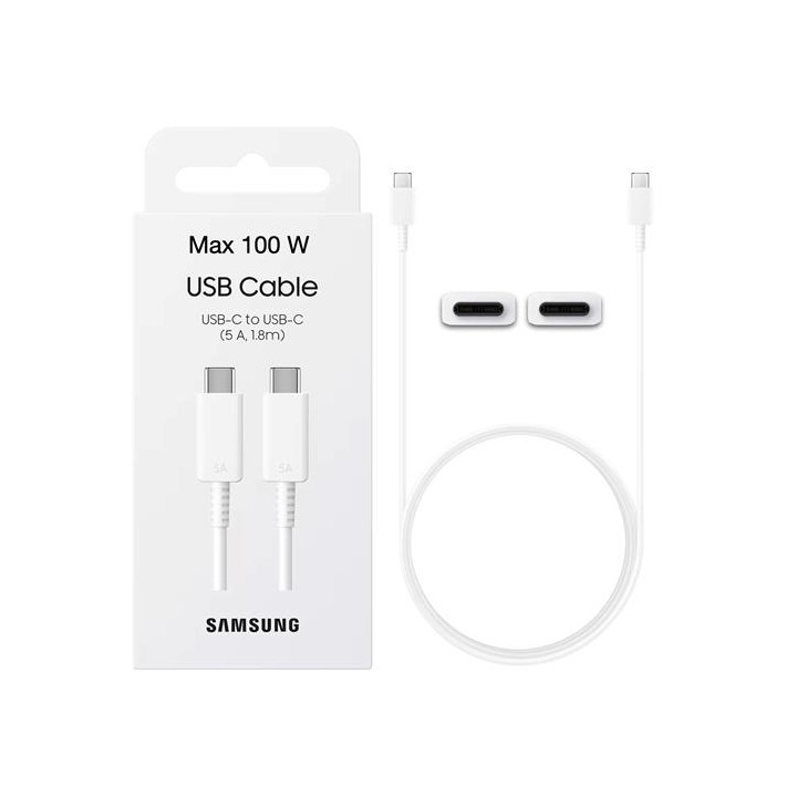 Samsung Cable USB-C a USB-C 5A 1.8 Metros Blanco (EP-DX510JWE)