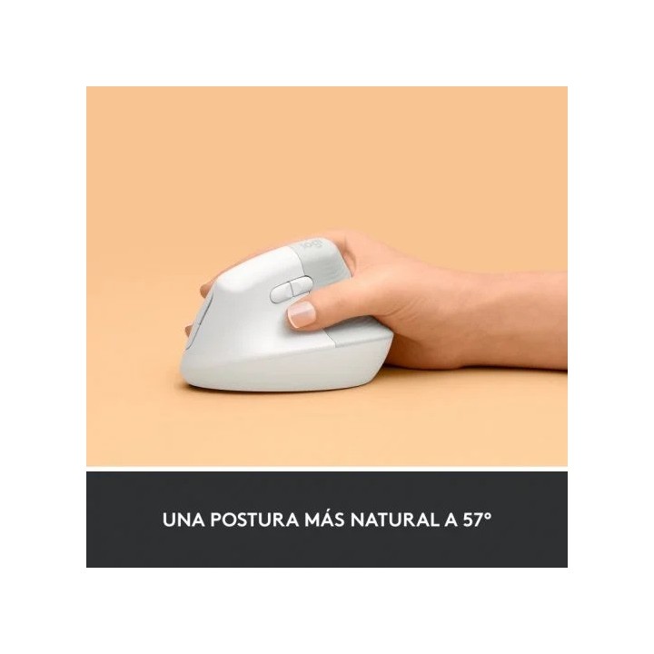 RATON LOGITECH LIFT VERTICAL WIRELESS ERGONOMIC 4000DPI 6 BOTONES WHITE