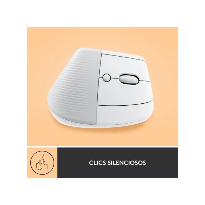 RATON LOGITECH LIFT VERTICAL WIRELESS ERGONOMIC 4000DPI 6 BOTONES WHITE
