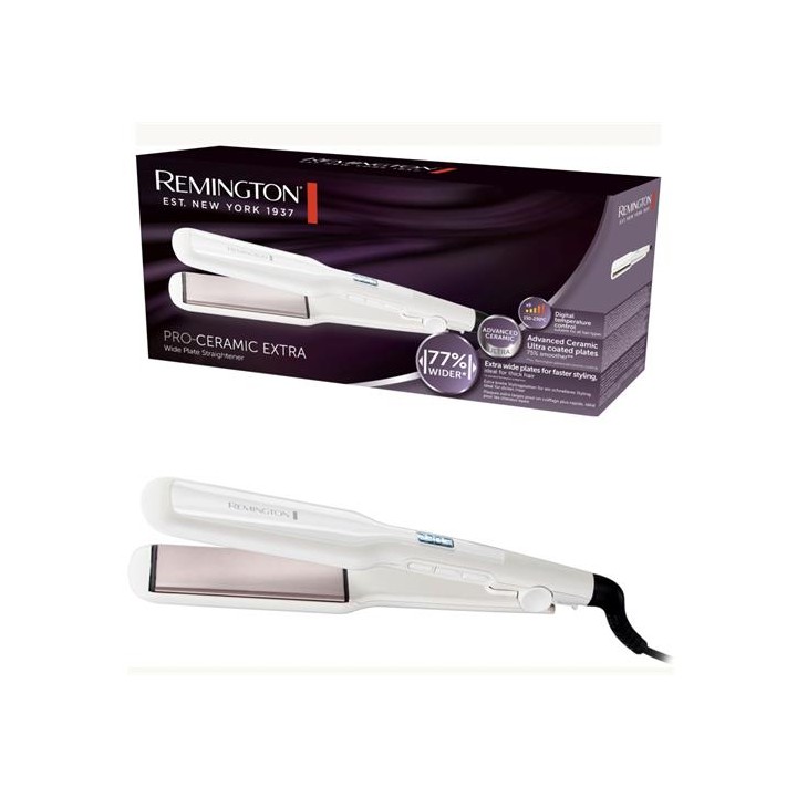 Remington S5527 Pro Ceramic Plancha de Pelo Ancha con Display DIgital