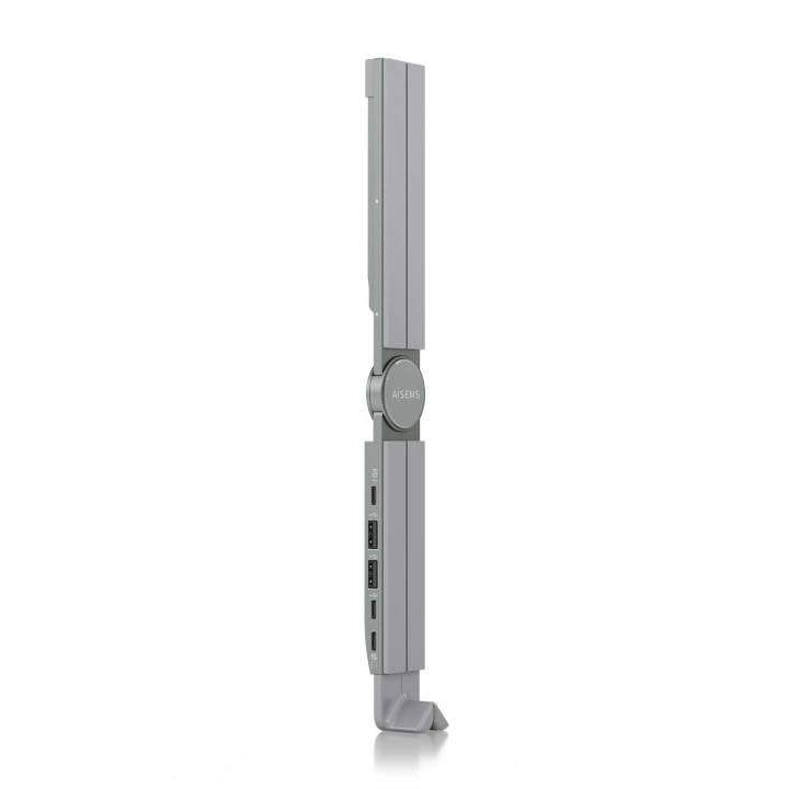AISENS Soporte de Sobremesa Ajustable Para Portail / Tablet Con USB-C Docking 4 en 1, Gris
