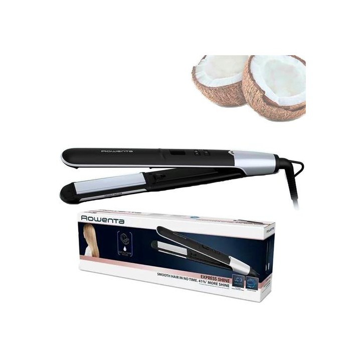 Rowenta SF4621F0 Express Shine Coco Plancha de Pelo de Cerámica con 210º