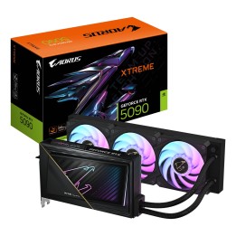 GIGABYTE AORUS GeForce RTX 5090 XTREME WATERFORCE 32G Tarjeta Gráfica - 32 GB GDDR7, 512 bits, PCI-E 5.0, 2655 MHz Frecuencia