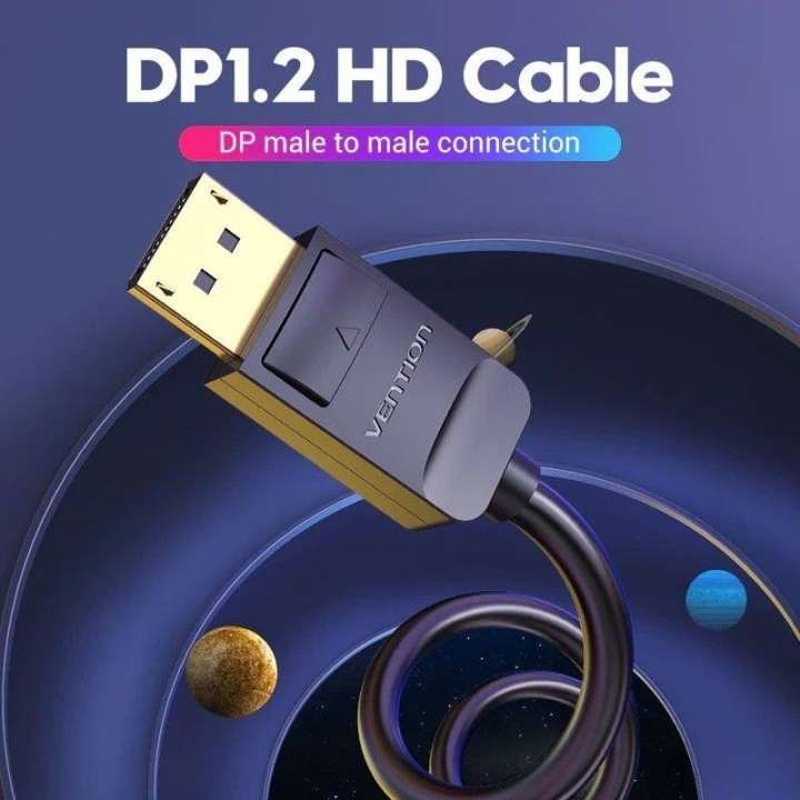 CABLE DISPLAYPORT 1.2 4K VENTION DP/M - DP/M 2M BLACK