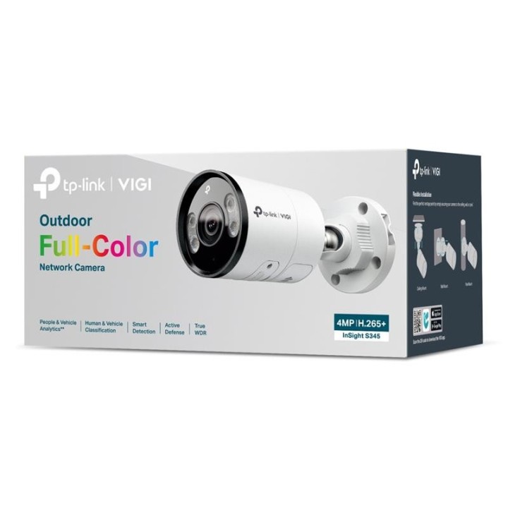 CAMARA IP TP-LINK INSIGHT BULLET EXTERIOR 4MP 6MM COLOR IP67 H.265+