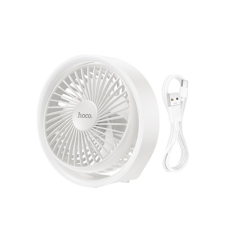 Hoco HX22 Ventilador de sobremesa Recargable con Luz de Ambiente