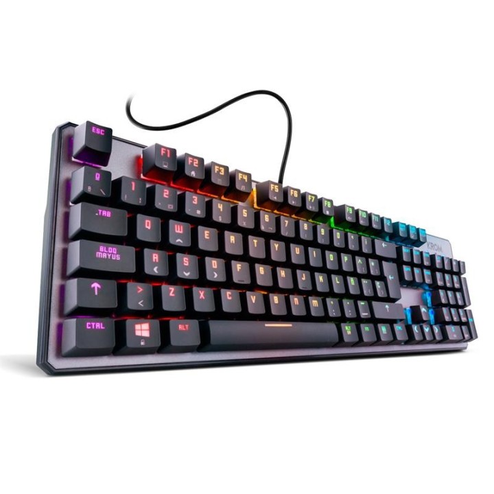 TECLADO GAMING KROM KERNEL MECANICO USB RGB RETROILUMINADO