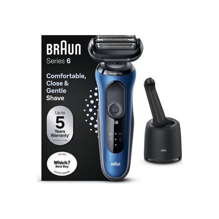 Braun 60-B7000CC Afeitadora Series 6 SensoFlex con Base Smart Care