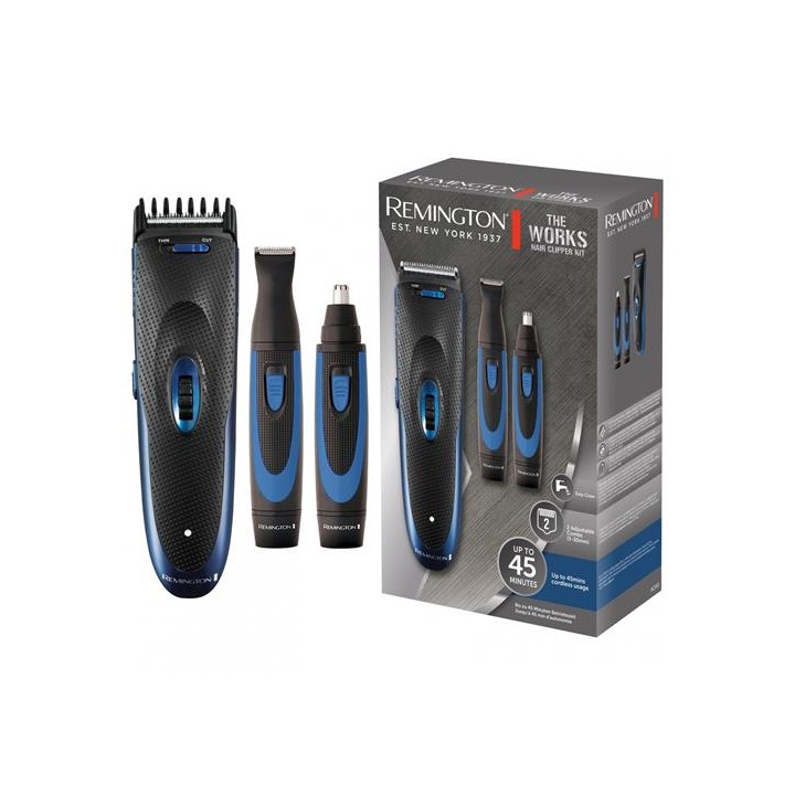 Remington HC910 Kit Cortapelos, Trimmer y Naricero The Works