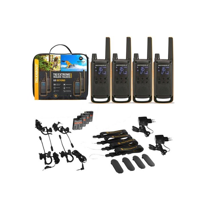 Motorola T82 Extreme Quad Pack 4 Black Yellow