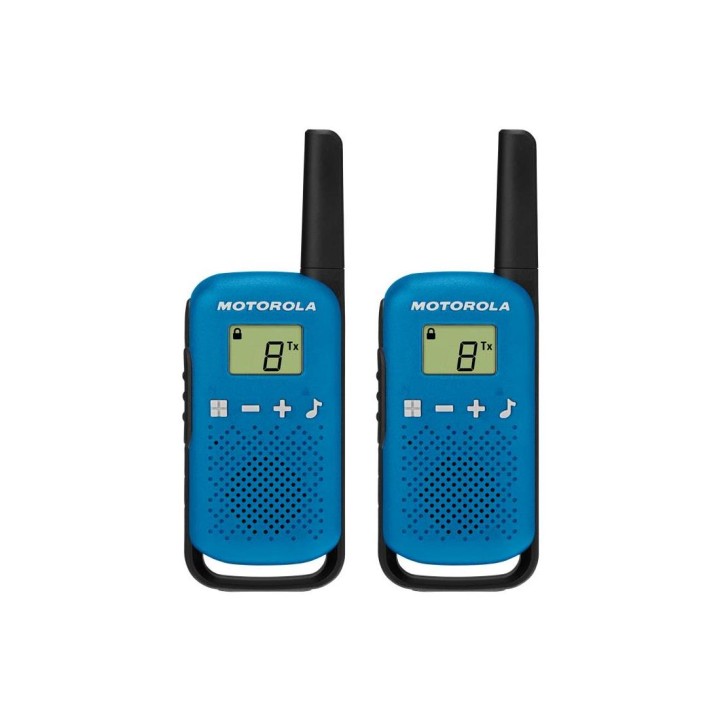 MOTOROLA T42 Pack 2 Walkie Talkie con alcance 4Km Azul