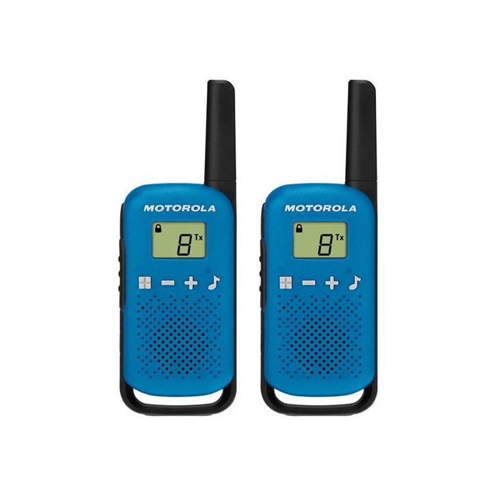 MOTOROLA T42 Pack 2 Walkie Talkie con alcance 4Km Azul